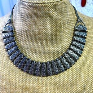 Lia Sophia Kiam Family 2-tone Statement Collar Choker Necklace - Vintage